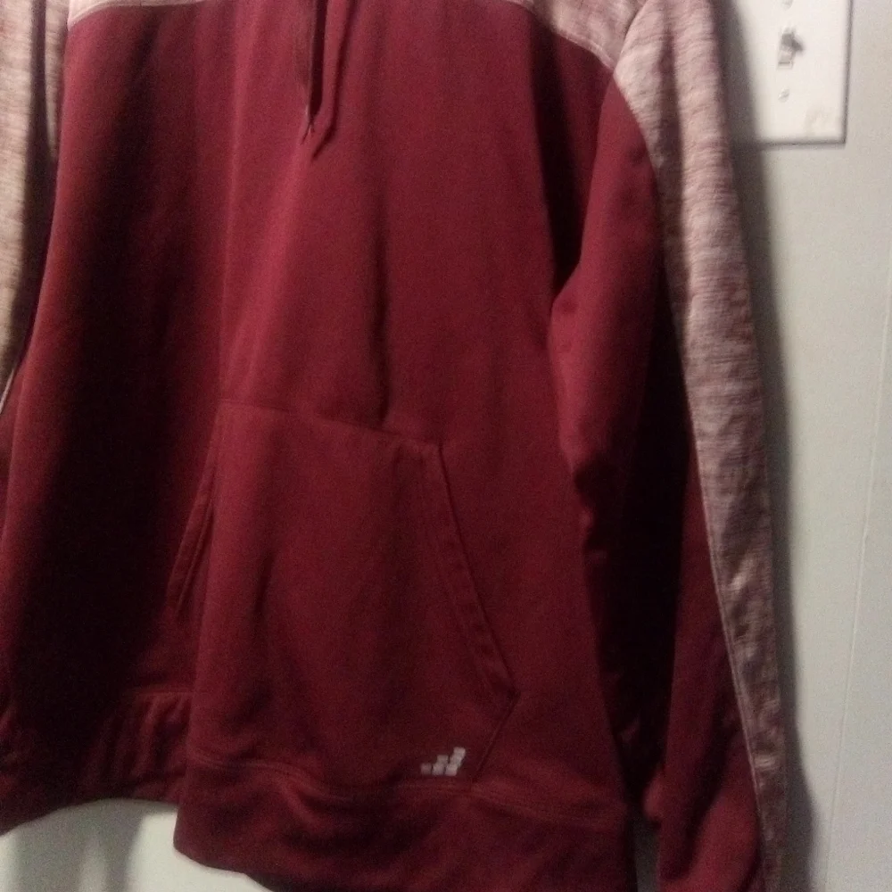 Bcg men's long sleeve burgundy hoodie. Size 2XL
